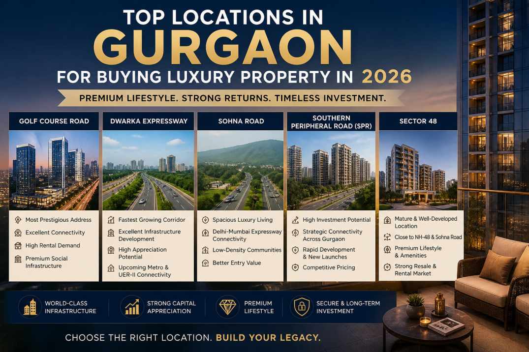 Read more about the article Top Locations in Gurgaon for Buying Luxury Property in 2026